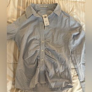 Abercrombie and Fitch Ruched long sleeve shirt size M NWT